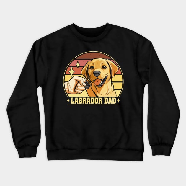 Happy Labrador Dog Breed: Pure Joy Crewneck Sweatshirt by elaissiiliass